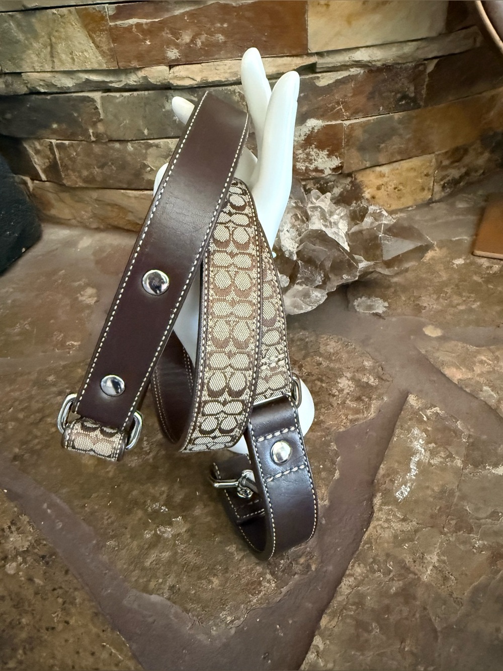 Coach Brown Signature Dog Leash new